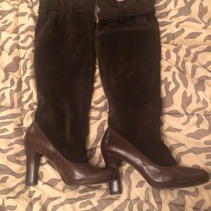 Beautiful and stylish brown  leather/suede boots